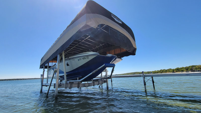 ShoreMaster TowerMaxx Canopy System canopy cover on with frame underneath