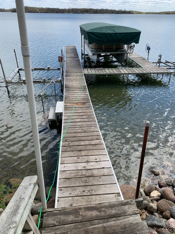 $3500 - 96ft Hewitt Dock with Cedar Decking.